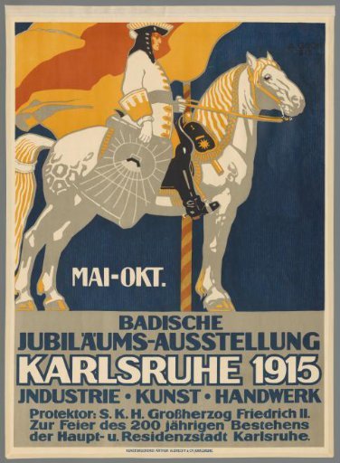 May - Oct. Baden Centennial Exhibition Karlsruhe, 1913. Industry, Art, Craft (...)