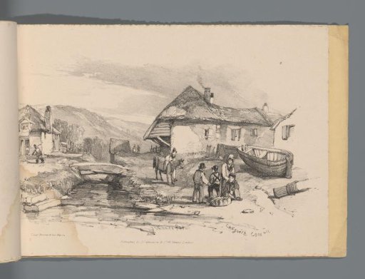 View of the village of Cadgwith in Cornwall