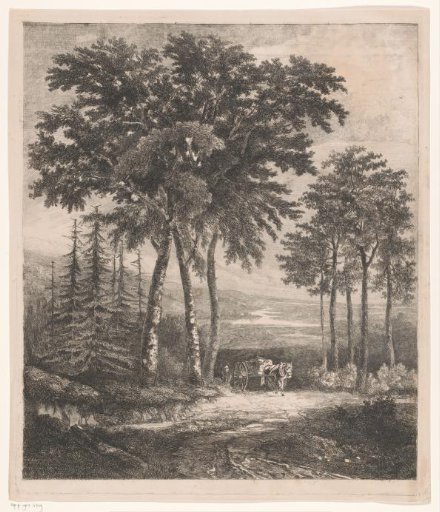 Landscape with a horse-drawn cart