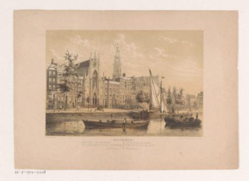 Keizersgracht with Our Lady's Church in Amsterdam