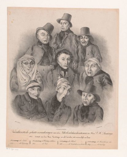 Nine facial expressions of Simon H. Lantinga