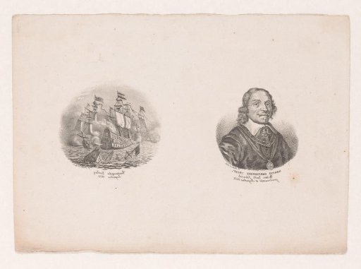 Sea battle and trumpet of Maarten Harpertszoon Tromp