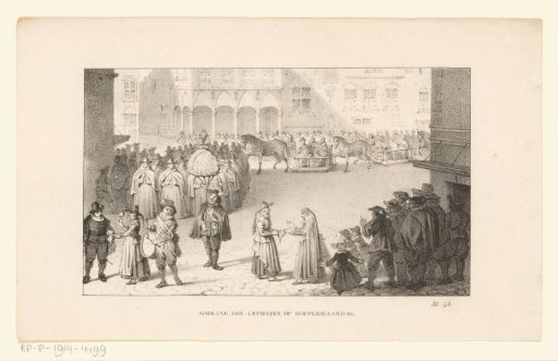 Coppersmith Monday with leper procession in Amsterdam