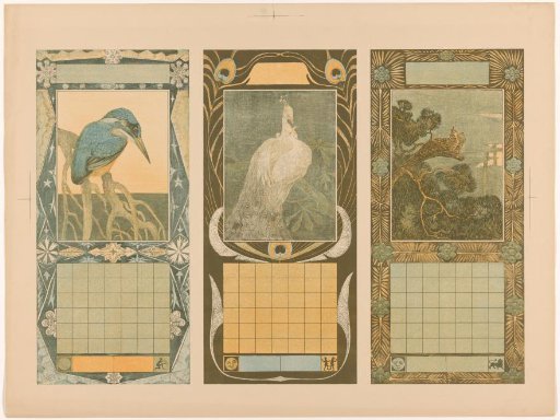 Calendars for January, May and July 1904