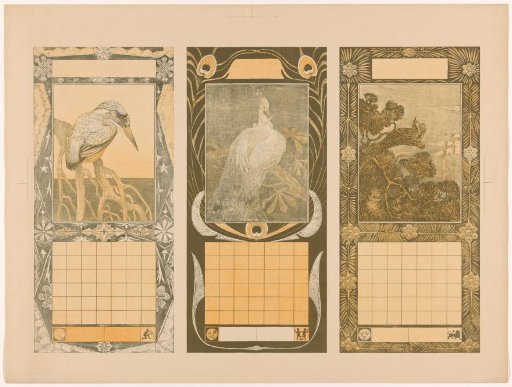 Calendars for January, May and July 1904