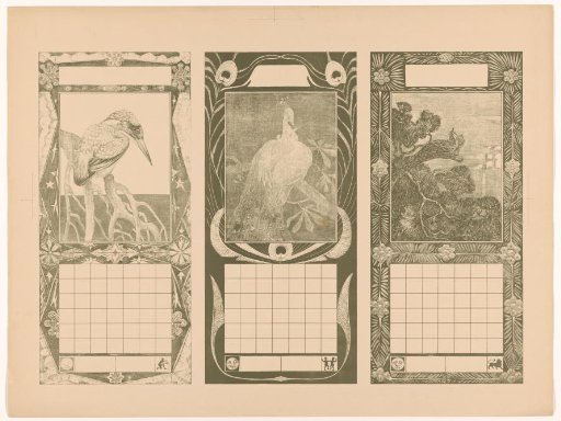 Calendars for January, May and July 1904