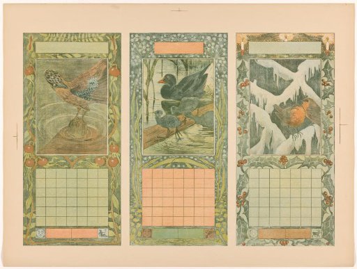 Calendars for August, June and December 1904