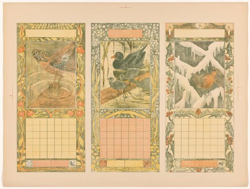 Calendars for August, June and December 1904