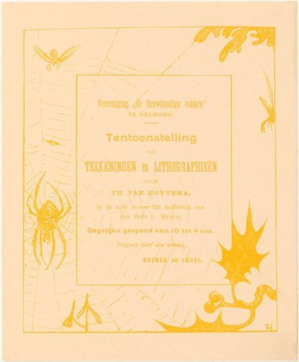 Invitation with spider
