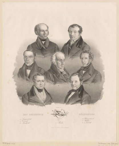 Portraits of seven scholars from Göttingen