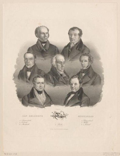 Portraits of seven scholars from Göttingen