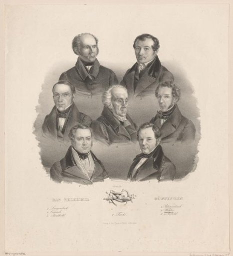 Portraits of seven scholars from Göttingen