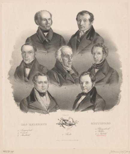Portraits of seven scholars from Göttingen