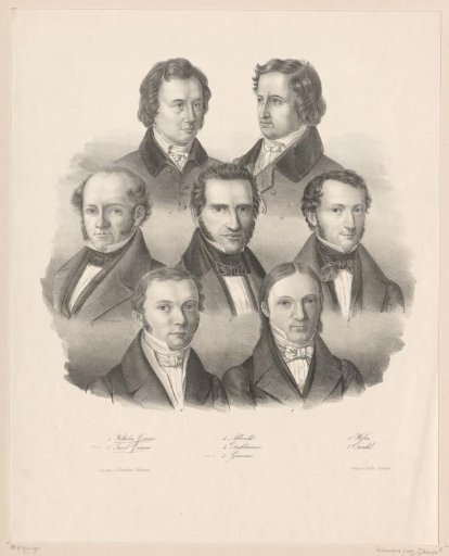 Portraits of seven German men
