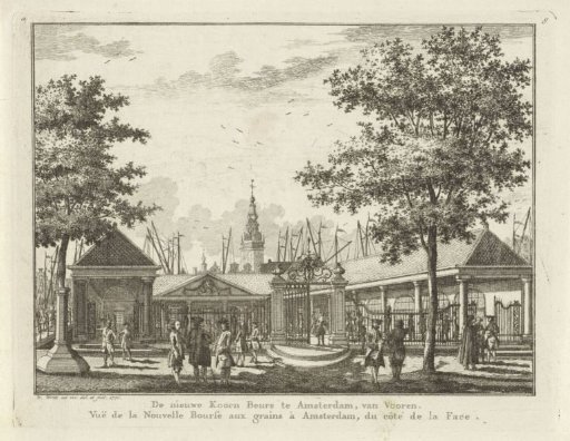 View of the New Corn Exchange in Amsterdam