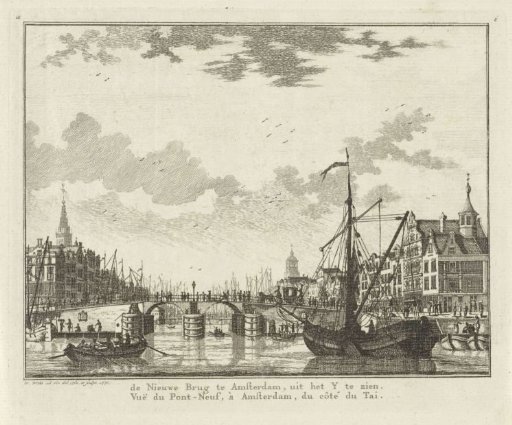 View of the New Bridge in Amsterdam