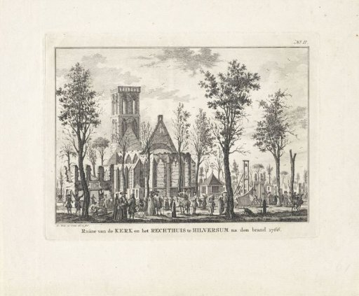 Church and Court House in Hilversum after the Fire of 1766