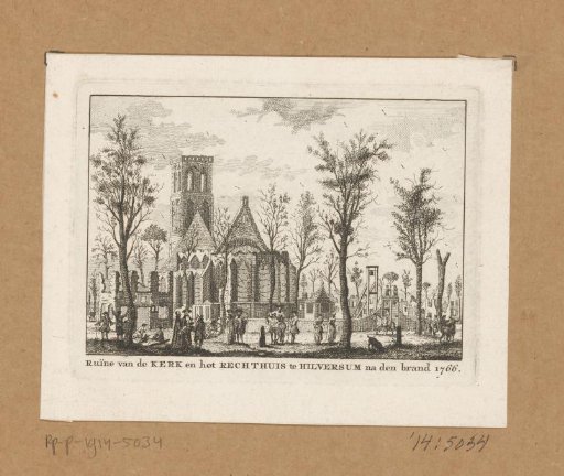 View of the church and the town hall in Hilversum after the fire of 1766