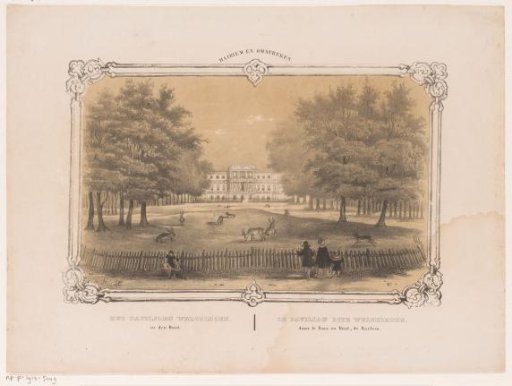 Gezicht op paviljoen Welgelegen