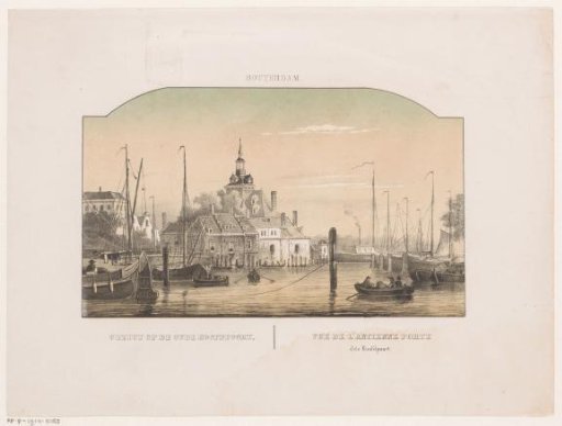View of the Ooster Oude Hoofd Gate in Rotterdam
