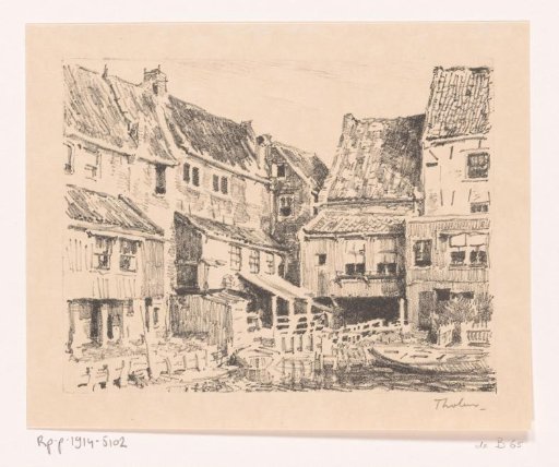 Rear of old houses, at Enkhuizen