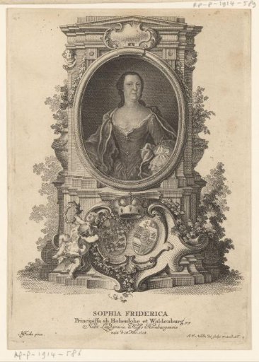 Portrait of Sophia Friederike von Hohenlohe-Bartenstein