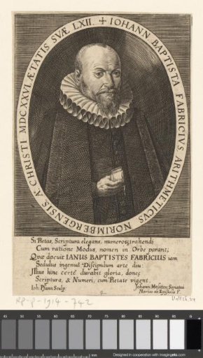 Portrait of Johann Baptist Fabricius