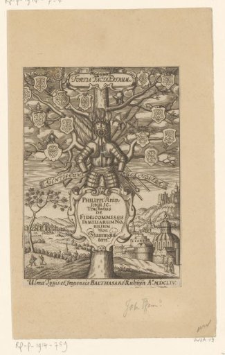 Family tree with armor and landscape