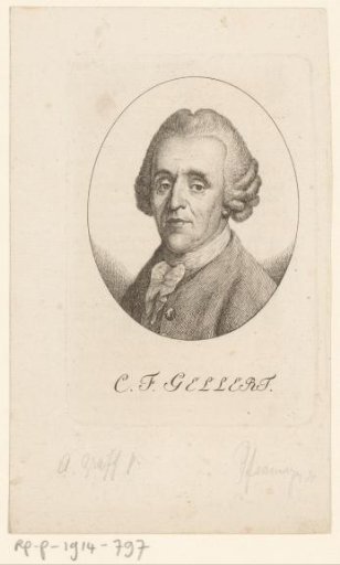 Portrait of Christian Fürchtegott Gellert