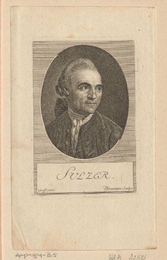 Portret van Johann Georg Sulzer