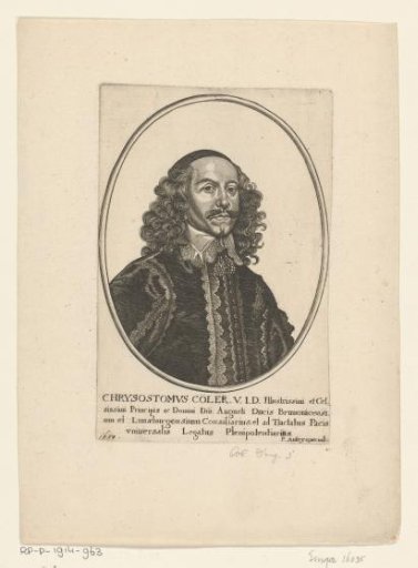 Portrait of Chrysostomus Cöler