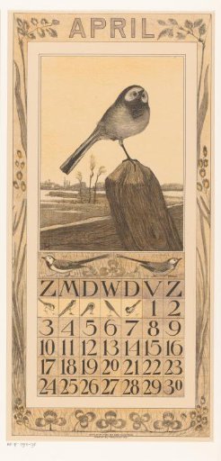 Calendar page April with wagtail