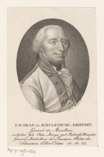 Portrait of Friedrich Wilhelm von der Schulenburg
