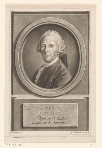 Portrait of Christian Fürchtegott Gellert