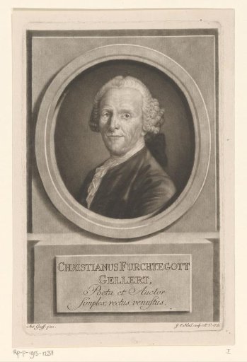 Portrait of Christian Fürchtegott Gellert