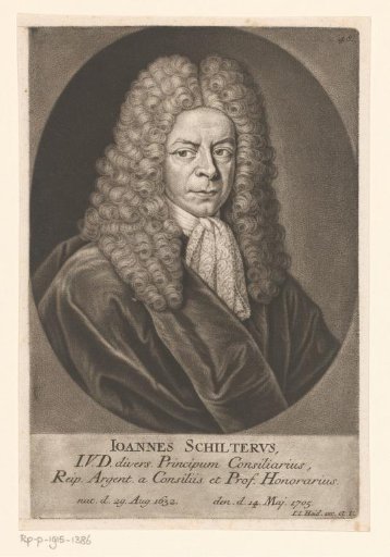 Portrait of Johann Schilter