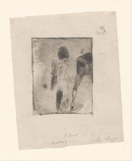 Study sheet with hussar and horse