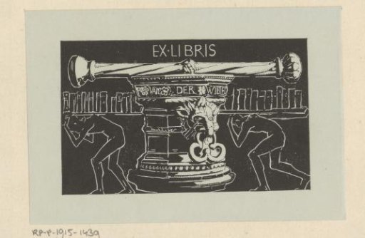 Ex libris of Van der Wielen