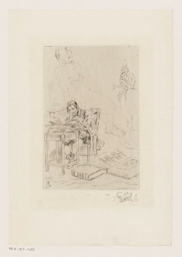 Reclining man in an interior