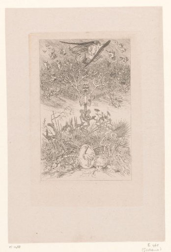 Allegory on Sins with a Skeleton from which Branches Sprout