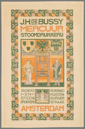 J.H. de Bussy Mercury Steam Printing Office. Book and Stone Printing Office Mercurius Amsterdam.