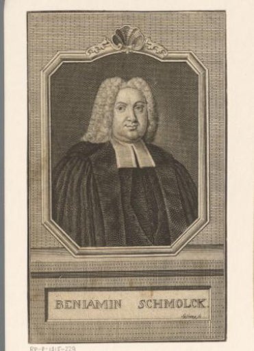 Portrait of Benjamin Schmolck
