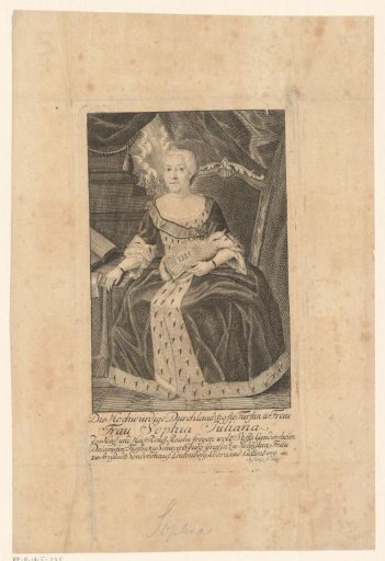 Portrait of Sofia Juliana Schwarzburg-Rudolstadt