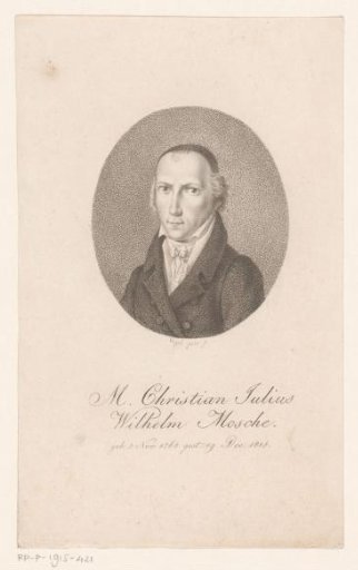 Portrait of Christoph Julius Wilhelm Mosche