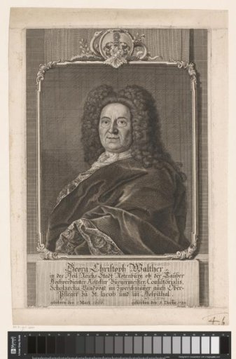 Portrait of Georg Christoph Walther