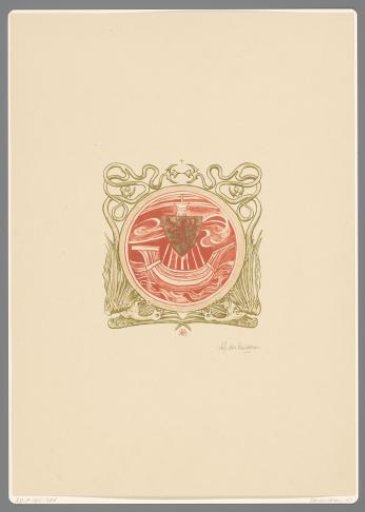 Ship with Coat of Arms with the Dutch Lion