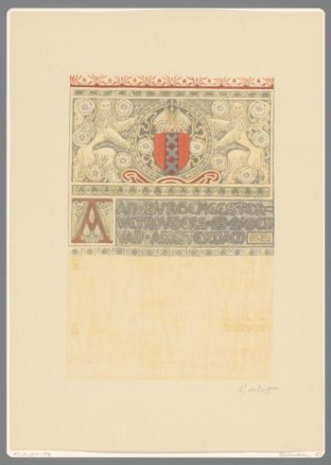 Dedication to the Mayor, Aldermen and Councillors of Amsterdam