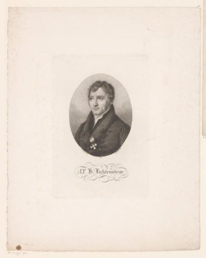Portrait of Martin Hinrich Lichtenstein