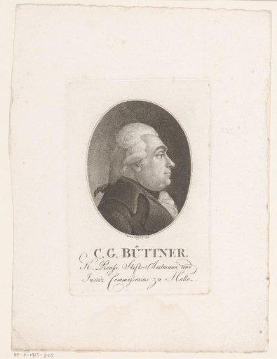 Portrait of Christoph Gottlieb Büttner
