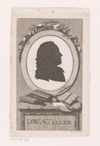 Silhouette portrait of Wilhelm Abraham Teller